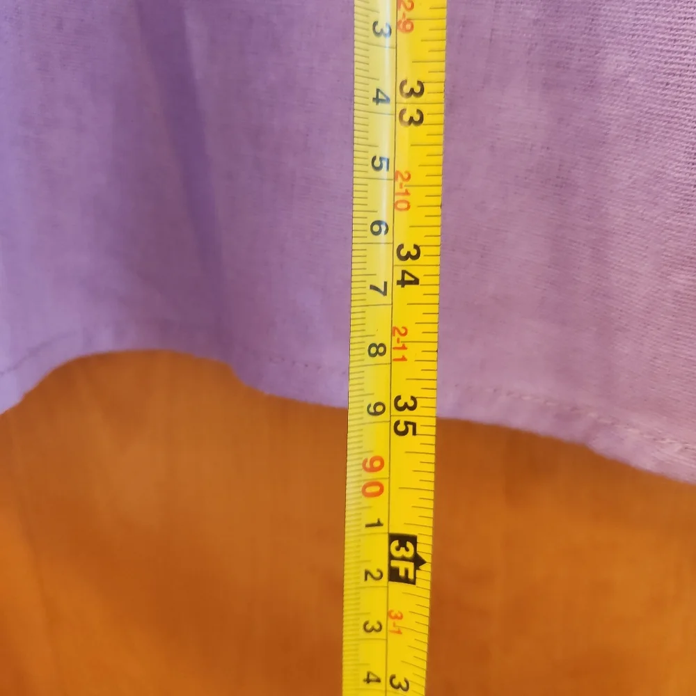 Xrestukom Women's Linen Mini Dress in Lilac, Size Large NIB - Picture 11 of 12